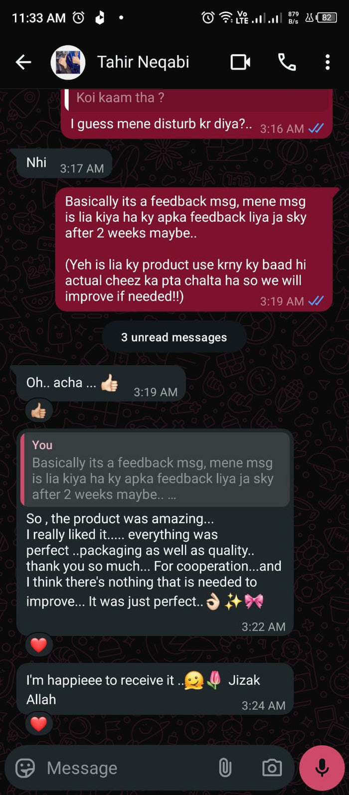 Customer review