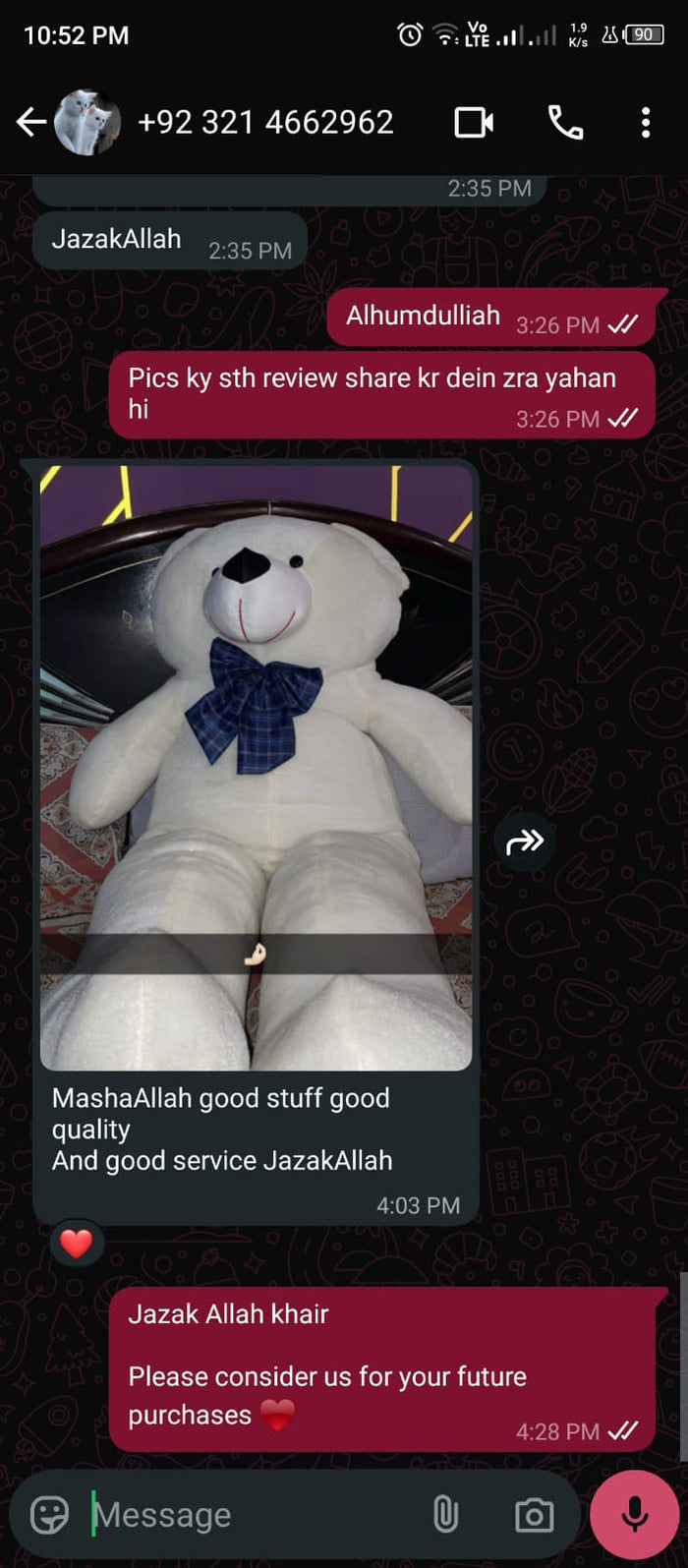 Customer review